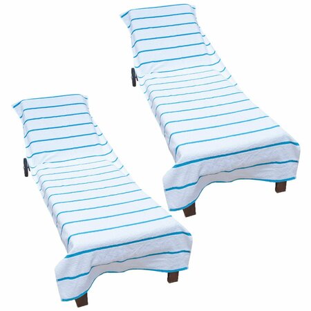 MONARCH BRANDS Chaise Lounge Covers , Blue, 12PK CC-HS3085BL-2PK-CS